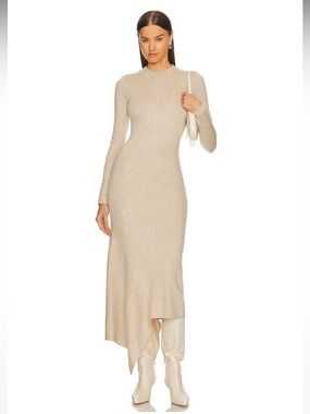 NWOT! L'Academie Odelya Asymmetrical Dress in Oat